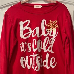 Spadehill Baby It's Cold Outside Christmas Womens T Shirt Medium‎